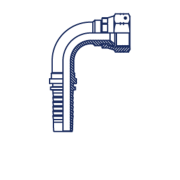 Фитинг DN 16 JIC (Г) 7/8 (90)