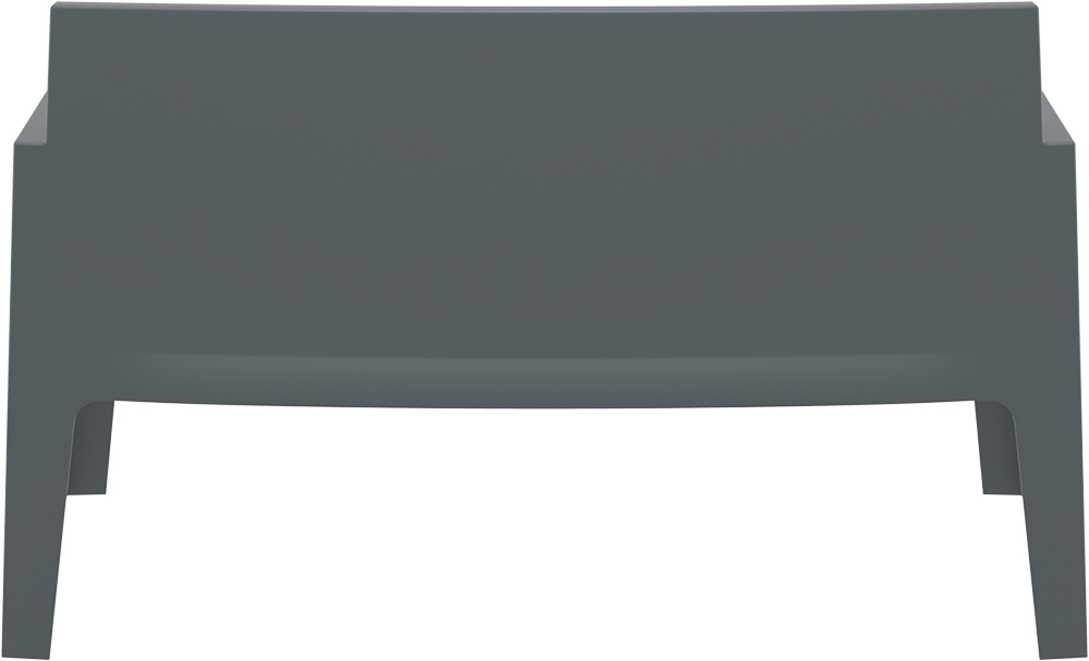 Диван пластиковый двухместный Siesta Contract Box Sofa, темно-серый