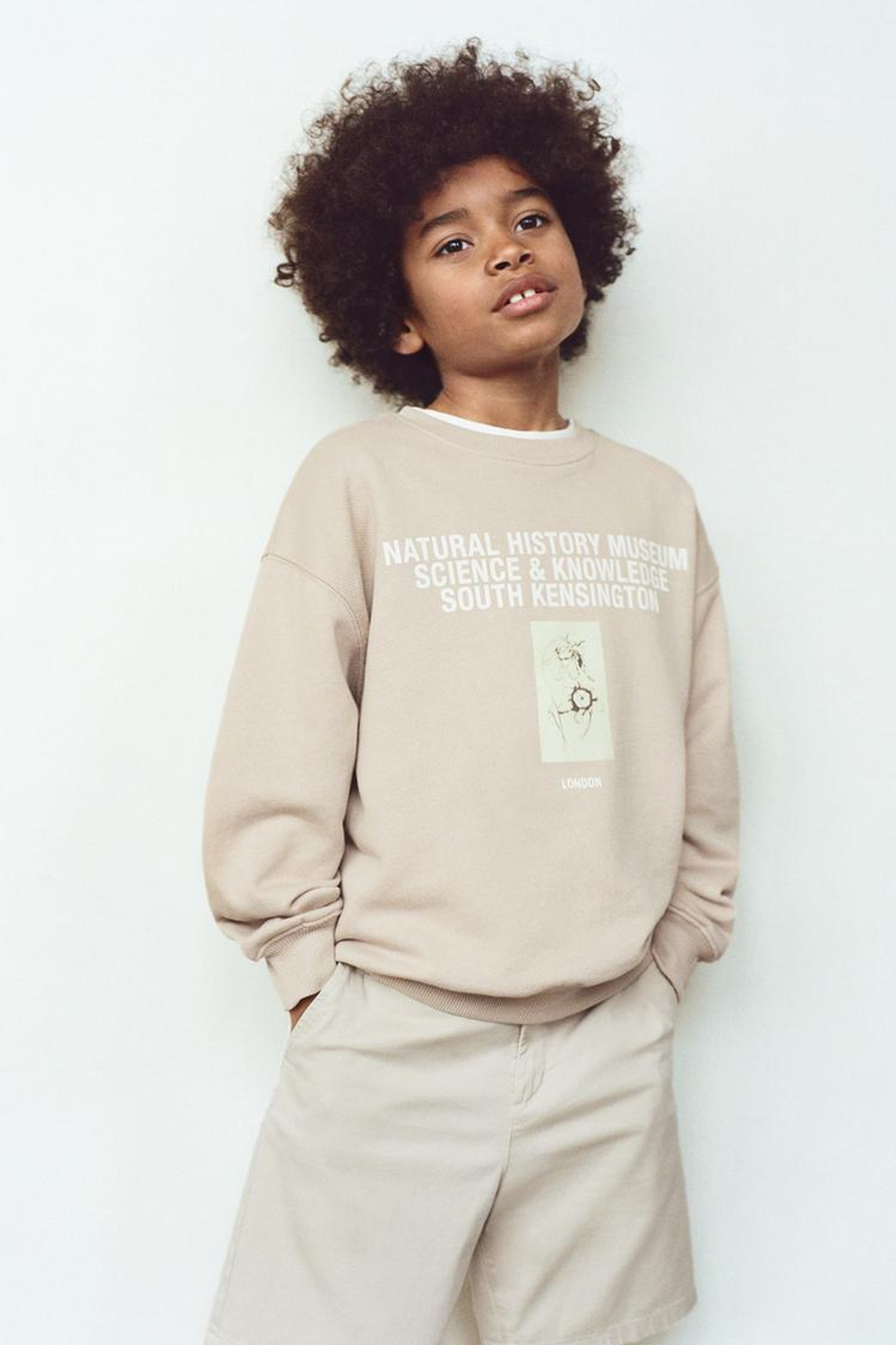 ZARA ШОРТЫ LOOSE-FITTING ИЗ ТВИЛА, ПЕСОЧНЫЙ