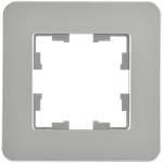 BRITE Рамка 1-местная РУ-1-1-Бр металл алюминий RE IEK