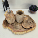 Набор из окаменелого дерева 4 предм Fossil Set NF-63073 поднос 30см*40см