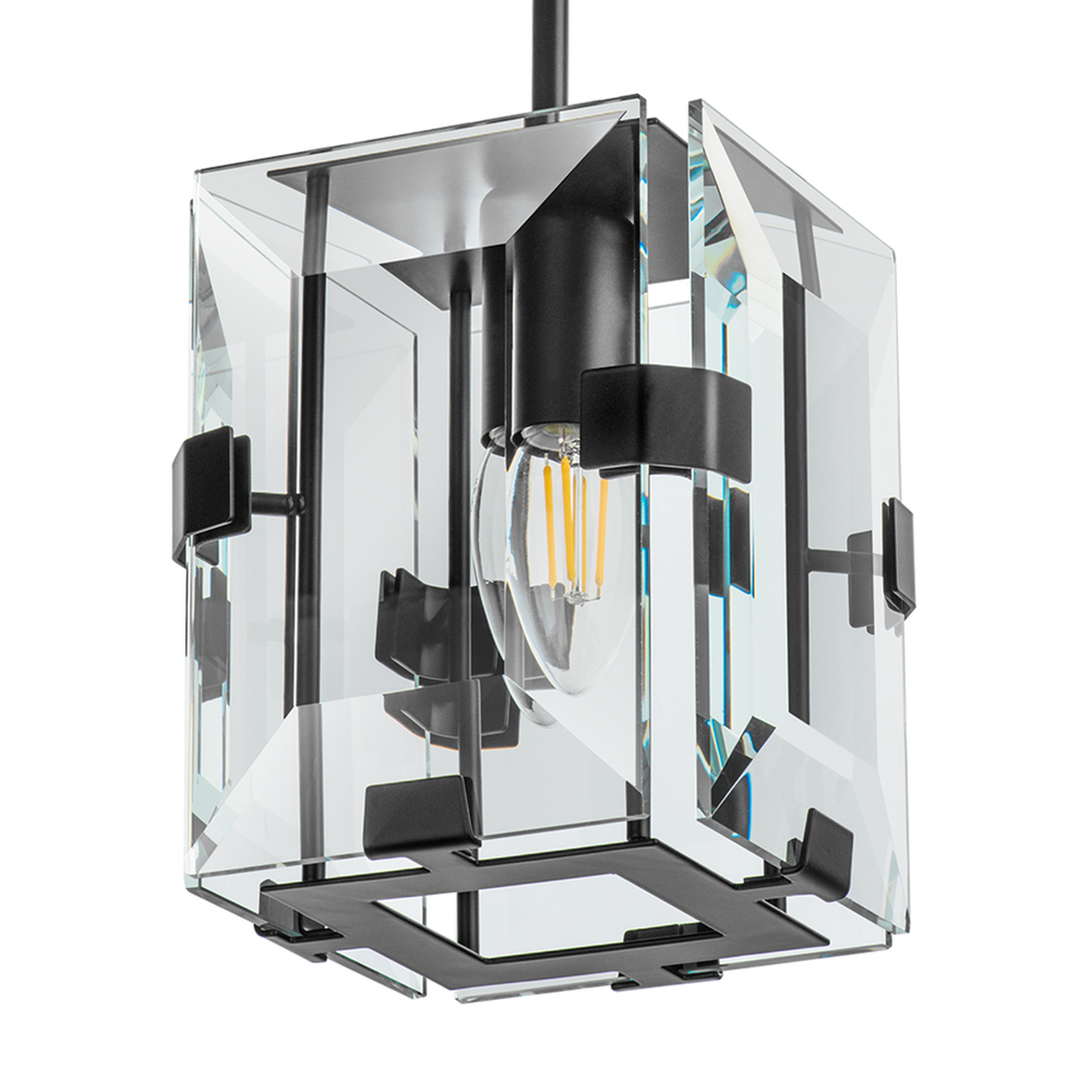 713217 Люстра NOVARA 1x40W E14 ЧЕРНЫЙ МАТОВЫЙ