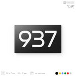 Номер на дверь 937, табличка на дверь для офиса, квартиры, кабинета, аудитории, склада, черная 120х70 мм, Айдентика Технолоджи