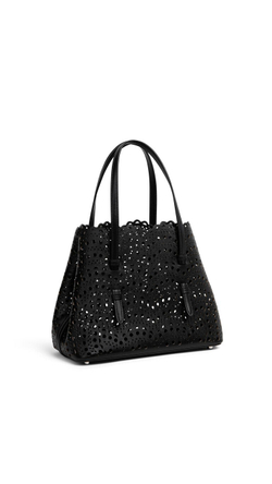 ALAÏA СУМКА MINA 25 ИЗ ТЕЛЯЧЬЕЙ КОЖИ, ЧЕРНЫЙ