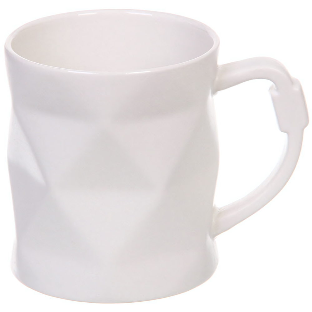 Кружка керамическая 420мл «Белая» мятая