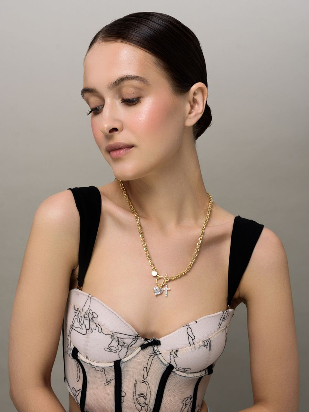 Колье "White Soul" Gold