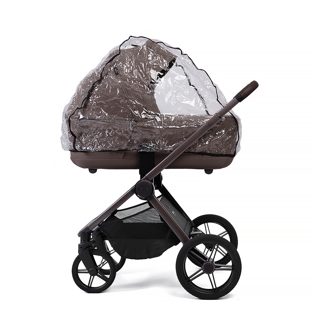 Коляска 2 в 1 Peppy Monaco thermo Mocca (кофе), рама серо-коричневая