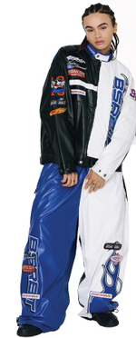 Куртка BSRabbit BSRBT BLUE FLAME 98 RACING JACKET BLACK WHITE