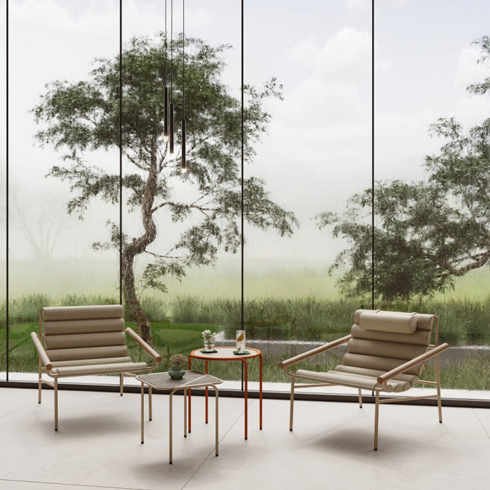 Кресло лаунж металлическое Scab Design Dress Code Fashion Indoor, тортора, бежевый