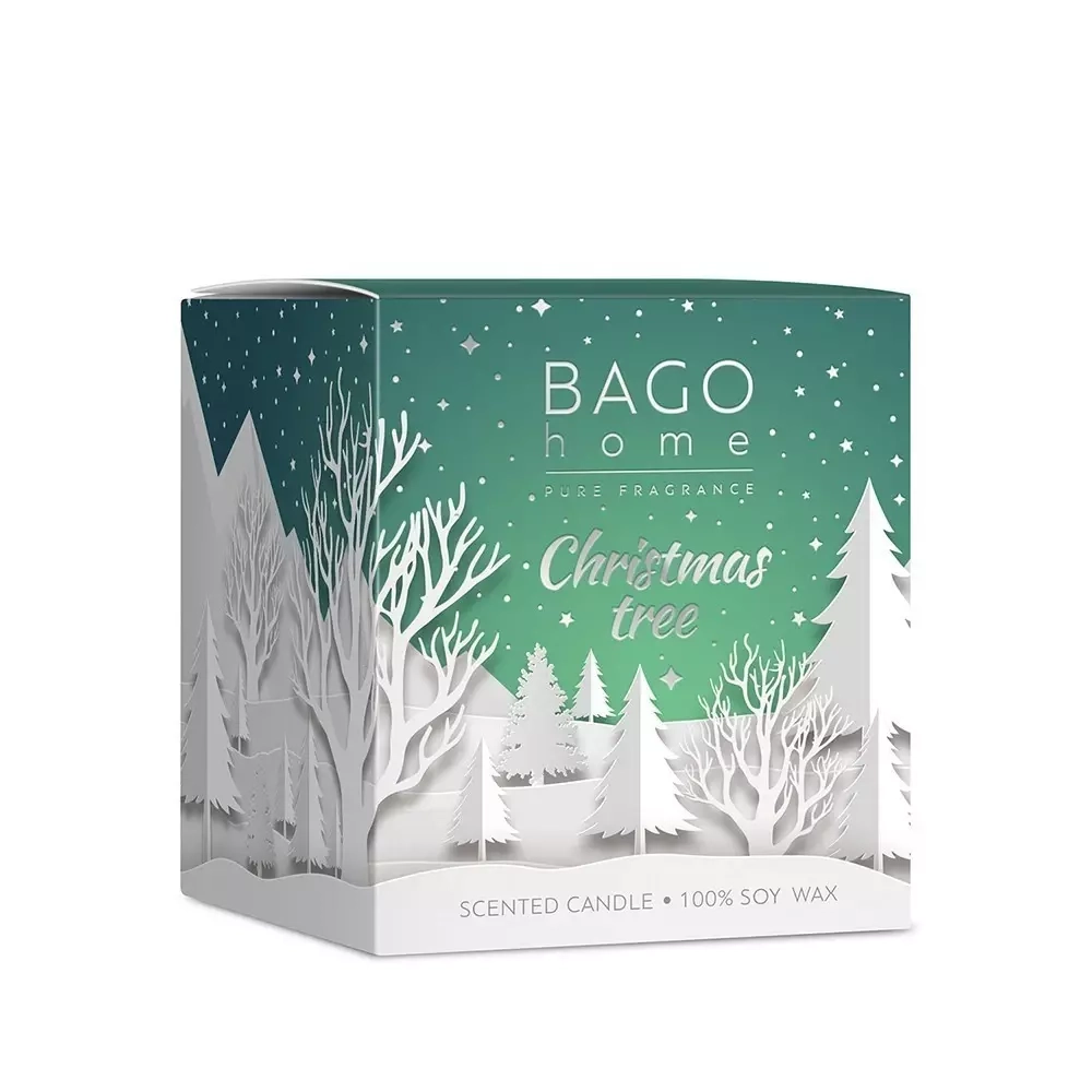 Ароматическая свеча в стекле Christmas tree 132 г, BAGO home