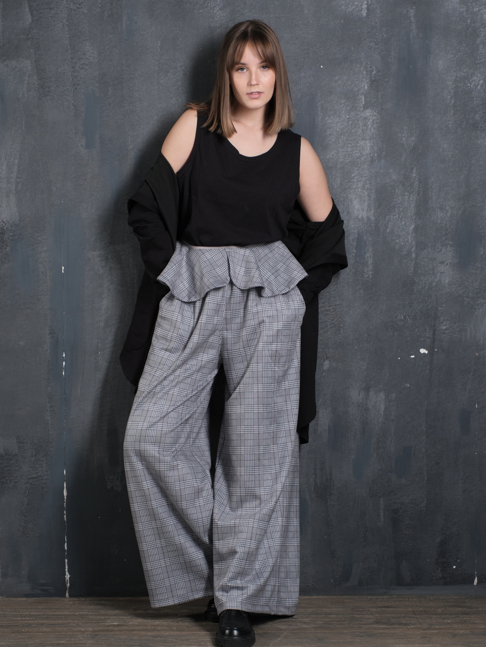 Воротник /баска на талию /серый