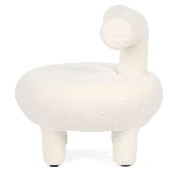 Лаунж-кресло Plump, белое букле