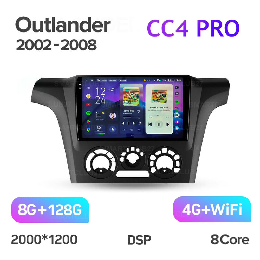 Teyes CC4 Pro 9" для Mitsubishi Outlander 1, Airtrek 2002-2008
