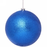Новогодний шар 20 см «Глиттер», синий