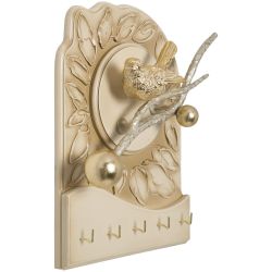 Полка-ключница Терра Бранч Айвори Мраморное Золото