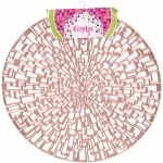 Салфетка на стол 38см «Эклектика» розовое золото