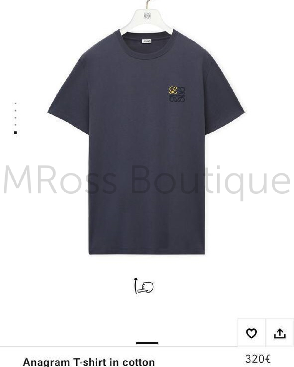 Базовая синяя футболка Loewe премиум класса