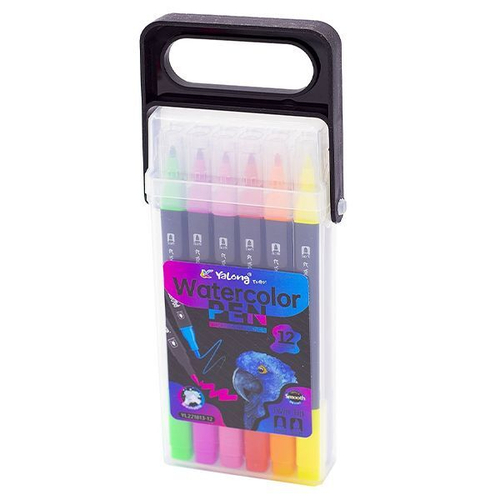 Фломастеры двусторонние 12цв "Parrot" смываемые вент колп пласт упак е/п