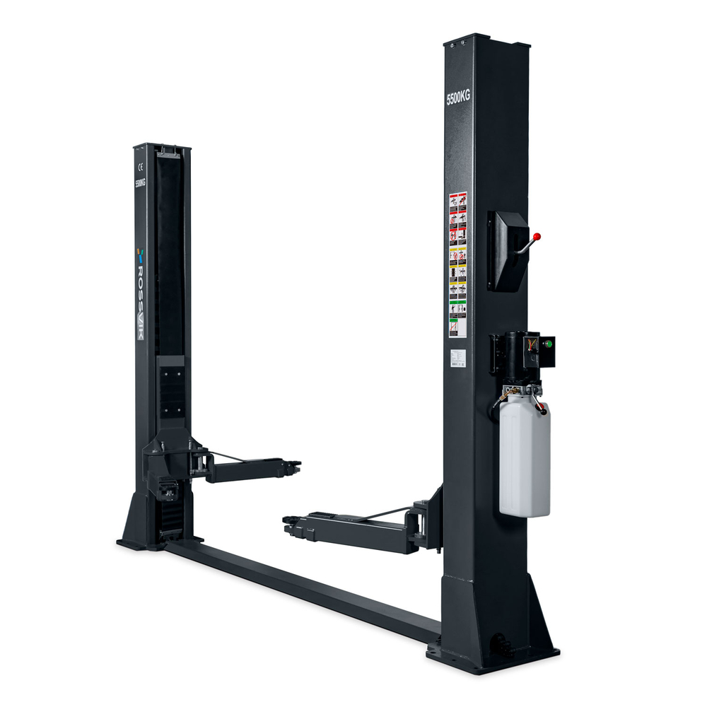 Автоподъемник двухстоечный ROSSVIK V2-5.5 г/п5,5т,380В, с нижней синхронизацией. Серый R