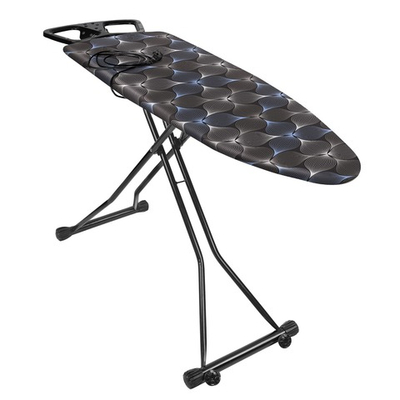 Доска гладильная "НИКА СПОРТ" (NS/ЦЧ графичные цветы на черном)