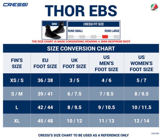 Ласты Cressi Thor EBS черные