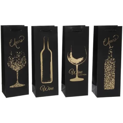 Пакет под бутылку «Эстетика» 12*35*9 см, микс