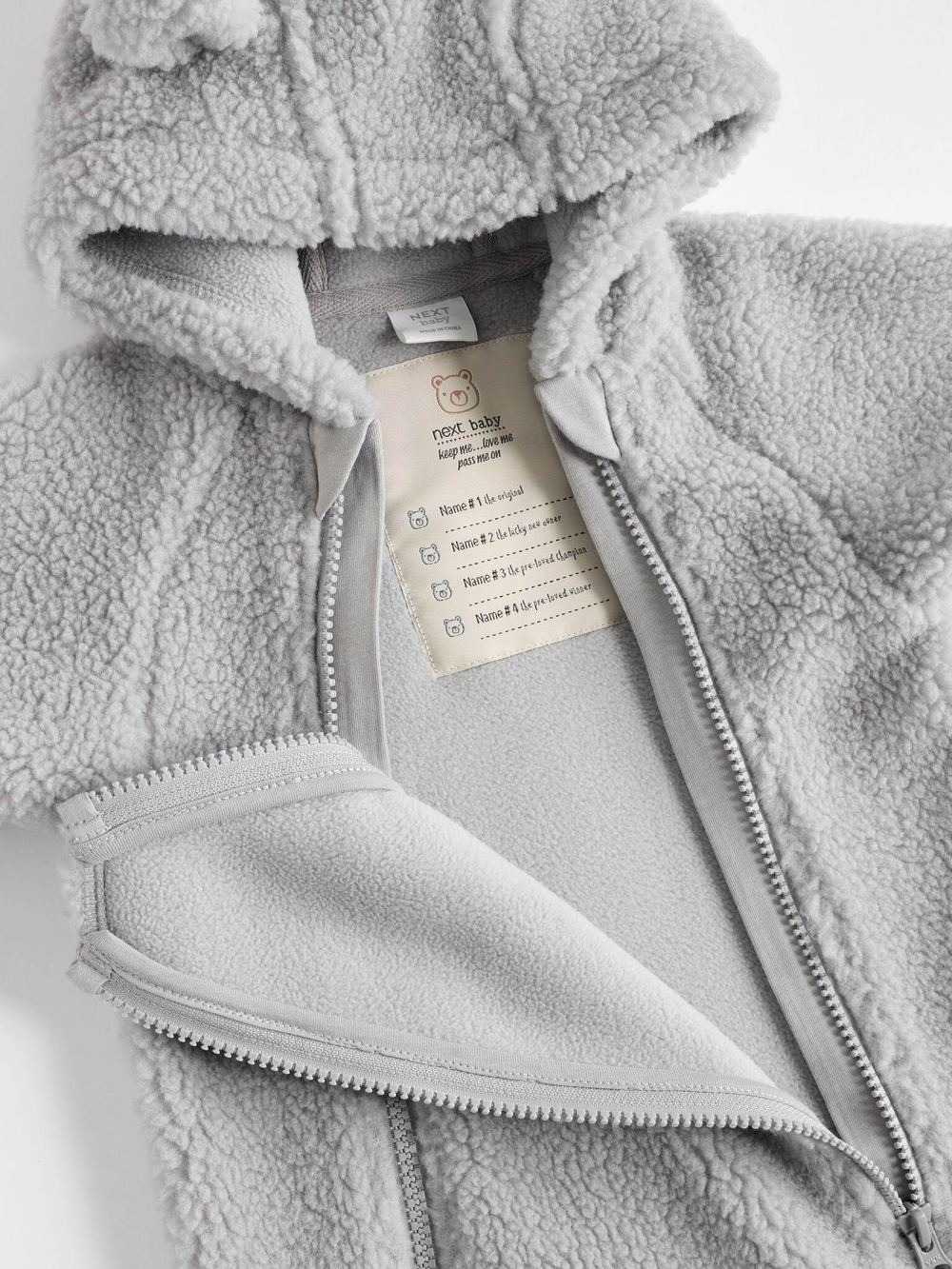 Комбинезон флисовый для малышей Next K90-737, Серый