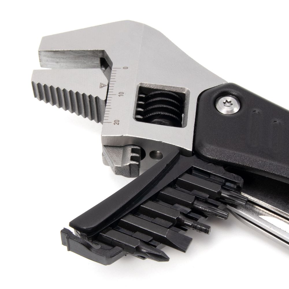 Мультитул (гаечный ключ) &quot;СЛЕДОПЫТ-URBAN&quot;, 160х40х18 мм, 7 предметов, с набором бит, в чехле, в коро