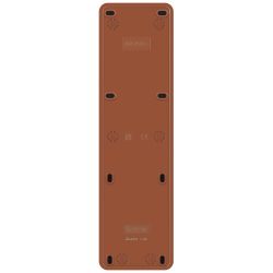 Розетка Intro Quadro 2-209-10 без заземления пятиместная 5х2P 16А-250В IP20 ОУ венге | Intro Quadro