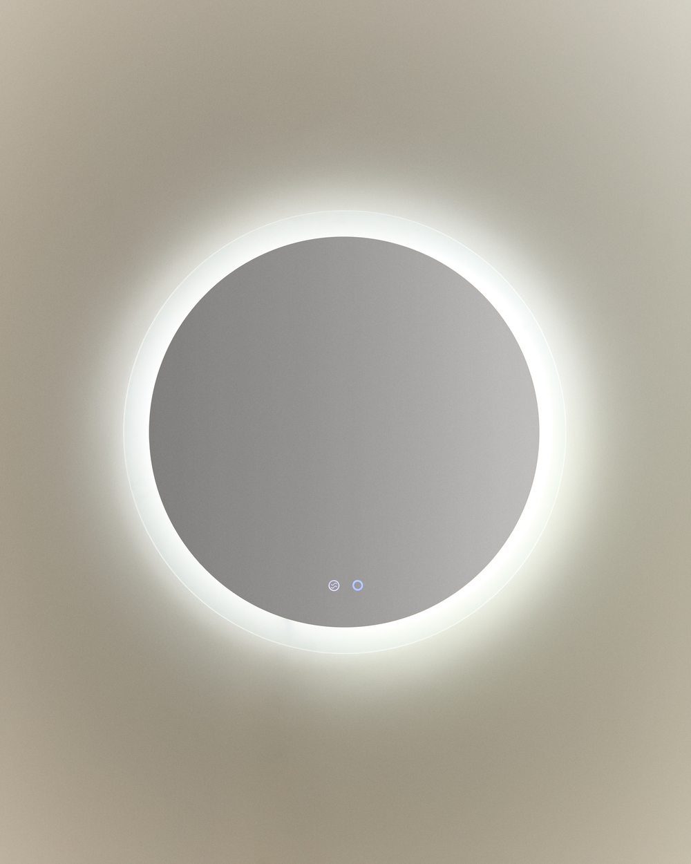 Круглое зеркало для ванной Mervi со LED подсветкой и защитой от запотевания Ø 60 см