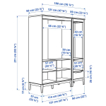 Комбинация для хранения - IDANÄS/IDANАS   IKEA/ ИДАНАС ИКЕА,180x59x211 см, коричневый/серый