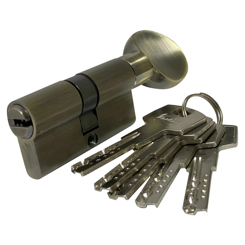 Механизм цилиндровый ZС80 (40Cx40) АВ 5 ключей (бронза)