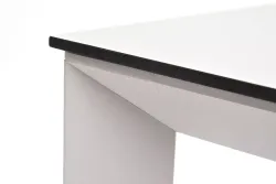 "Венето" обеденный стол из HPL 90х90см, цвет молочный, каркас белый