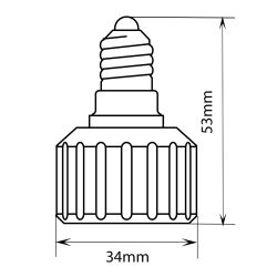 LH14-GU10L Переходник с цоколя Е14 на GU10. Материал корпуса PBT