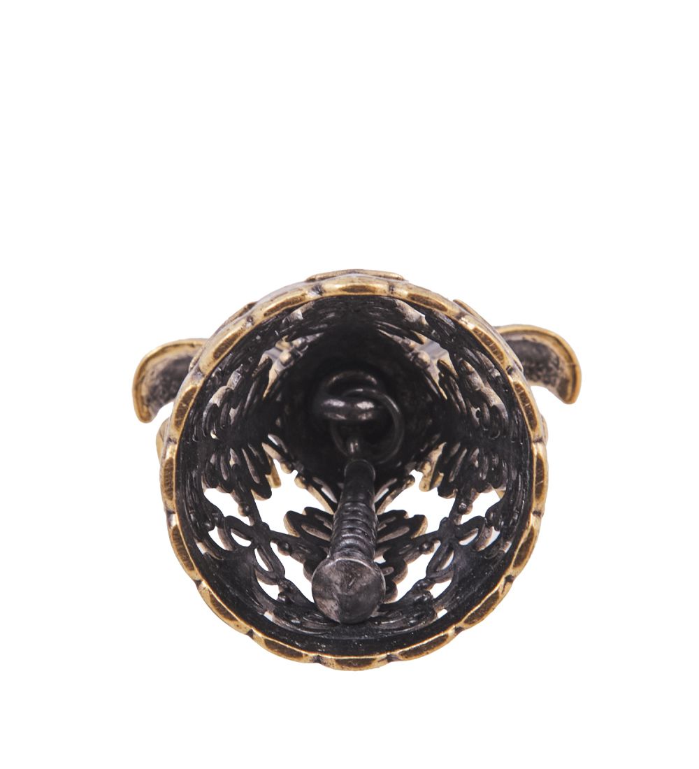 AM-4155 Колокольчик «Бант» (латунь, янтарь)