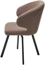 Стул М-City DISAUR Хилтон поворотный на 360 градусов, B5 Капучино, Велюр, Черный каркас