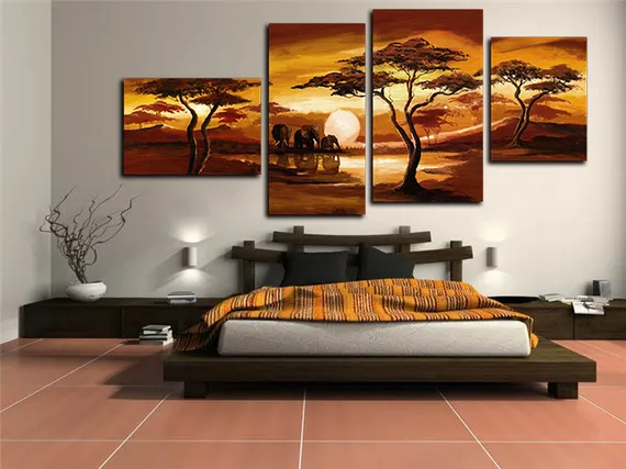 Модульная картина "Три слона"