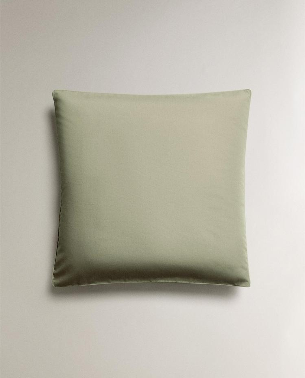 ZARA HOME НАВОЛОЧКА ИЗ ХЛОПКА ПЕРКАЛЬ (300 НИТЕЙ), СВЕТЛО-ЗЕЛЕНЫЙ