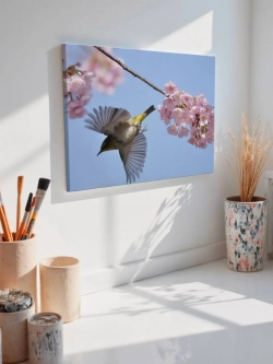 Картина на стену 40 X 50 Птичка сирень