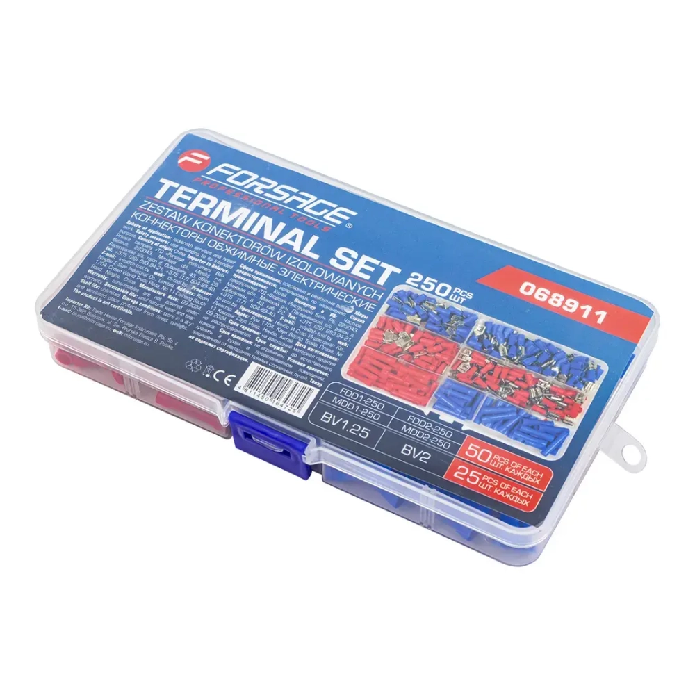 Коннекторы обжимные электрические 250шт. Forsage F-068911