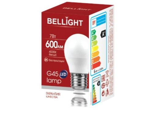 Лампа светодиодная BELLIGHT LED G45 7W 220V Е27 4000К