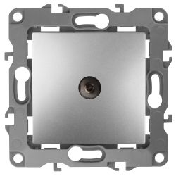 12-3101-03 ЭРА Розетка TV одиночная, IP20, Эра12, алюминий | ЭРА 12 Алюминий