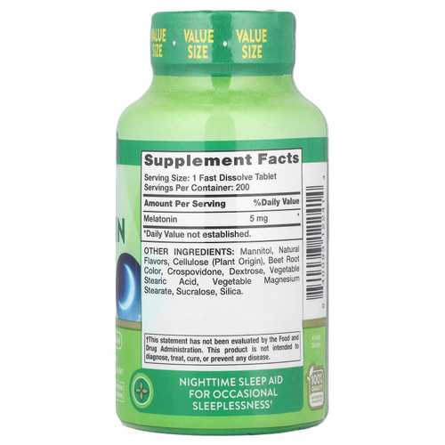 Nature's Truth, мелатонин для сна, натуральные ягоды, 5 мг, 200 быстрорастворимых таблеток