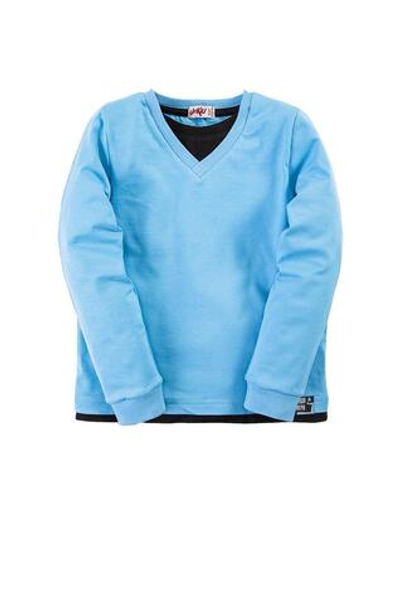 Джемпер для мальчика UMKA 105-018-191 128р.Голубой,Черный