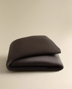 ZARA HOME (300 НИТЕЙ) ПОДОДЕЯЛЬНИК ИЗ САТИНА, ПЕПЕЛЬНЫЙ