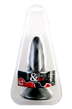 Черная анальная втулка Black & Red (Цвет: ЧЕРНАЯ)