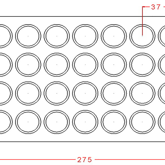 928 | Форма для шоколадных конфет &quot;Круглая плоская&quot; (275*175 мм)