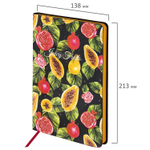 Ежедневник недатированный А5 (138х213 мм) BRAUBERG VISTA под кожу гибкий 136 л. "Fruit story" (2 штуки в упаковке)