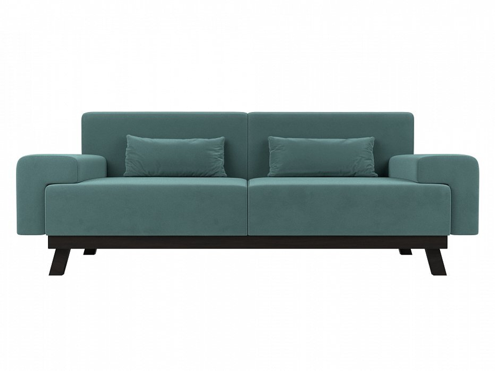 Диван прямой Мюнхен, Бирюзовый, Велюр, 109096