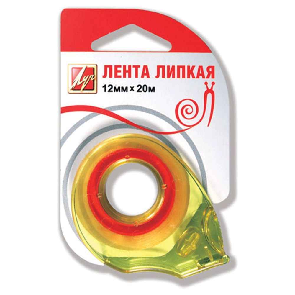 Скотч канцелярский 12мм*20м прозр. в диспенсере Луч 225107